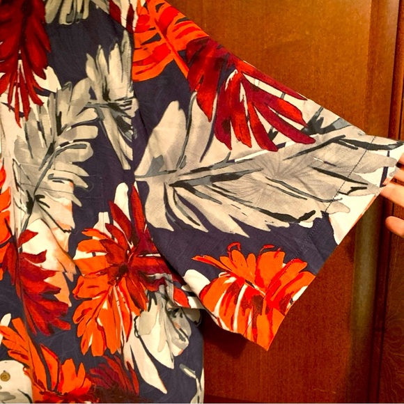 Tommy Bahama 100% Silk Shirt Men’s Size XXL (2X) Ferona Fronds 5459 Coastline